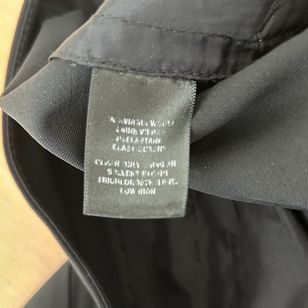 Lafayette 148 Black Virgin Wool Blend Straight Leg Dress Pants 14 Career Luxury - Picture 7 of 10